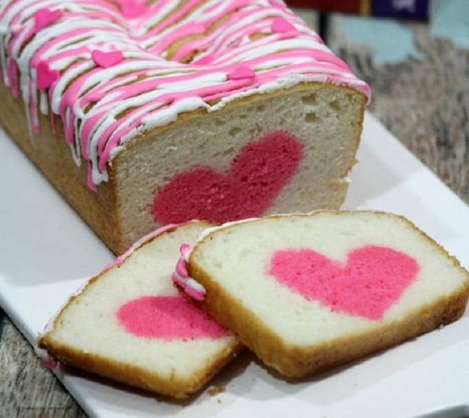 Valentine’s Day dessert hidden heart cake