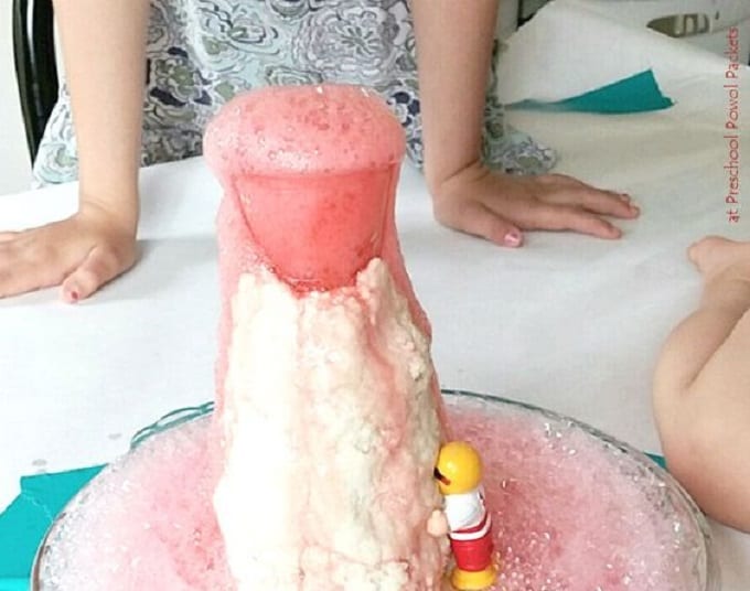 DIY gender reveal volcano
