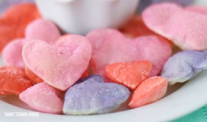 heart shaped tortilla chips