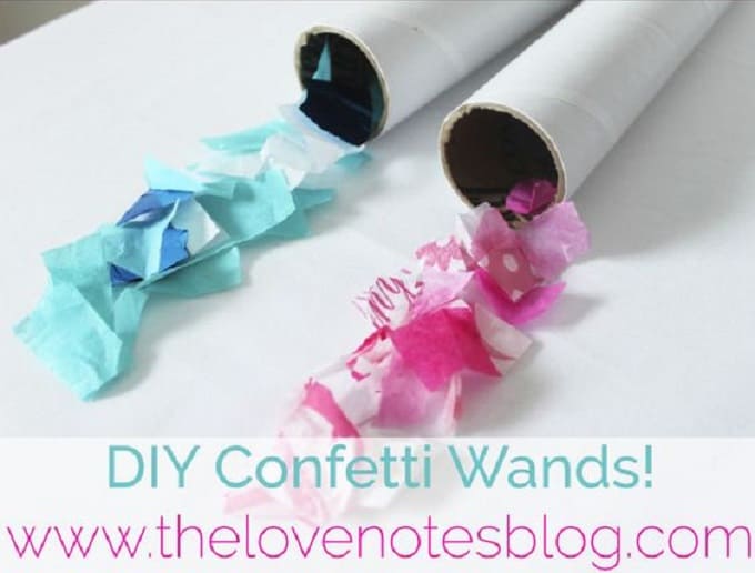 DIY confetti wands