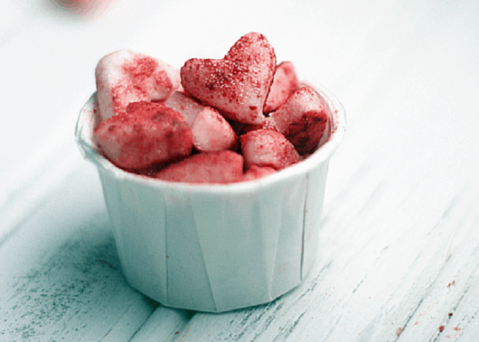 DIY heart-shaped peppermints
