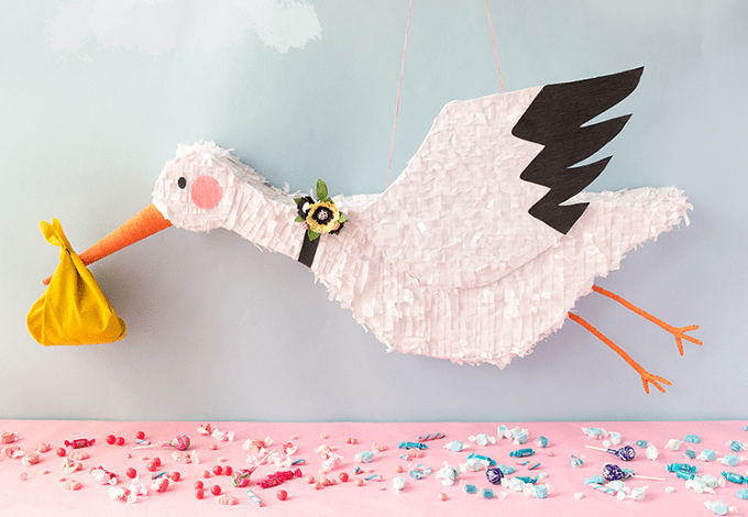 DIY stork piñata