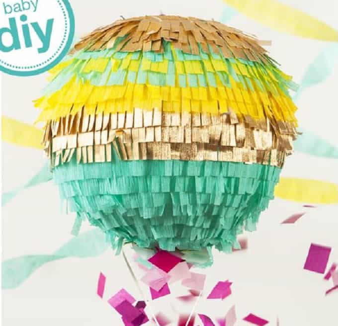 colorful gender reveal piñata
