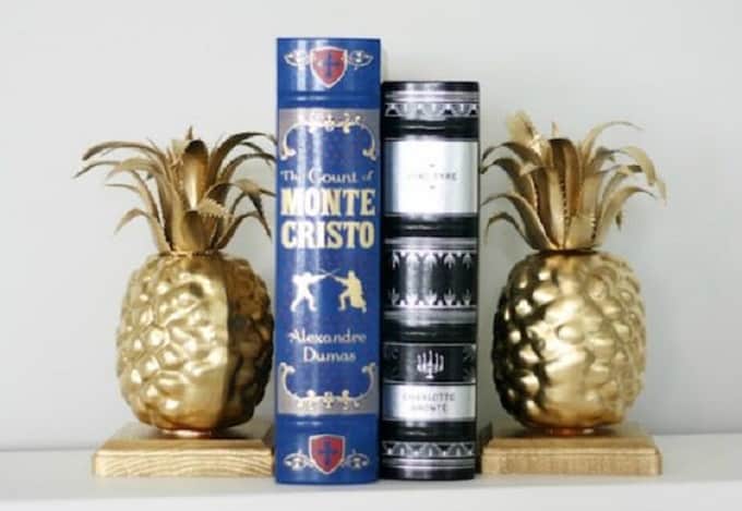 pineapple DIY bookends
