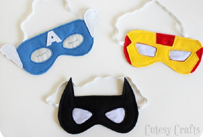 DIY superhero sleep mask