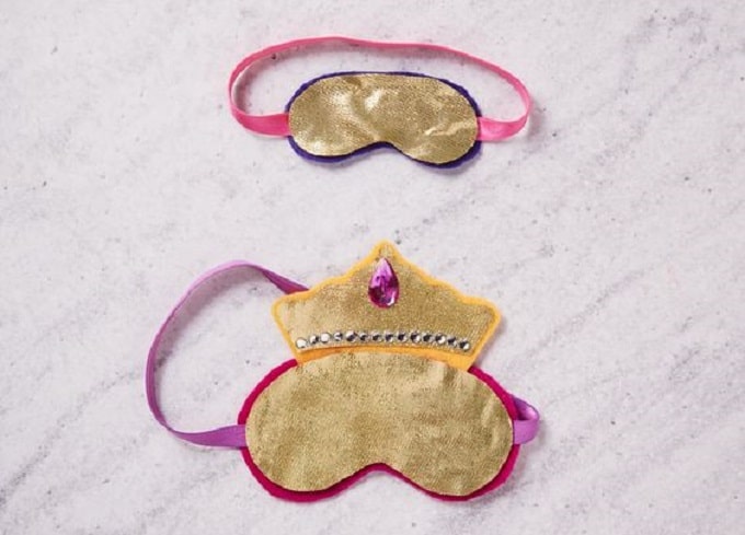 DIY princess inspired sleep masks