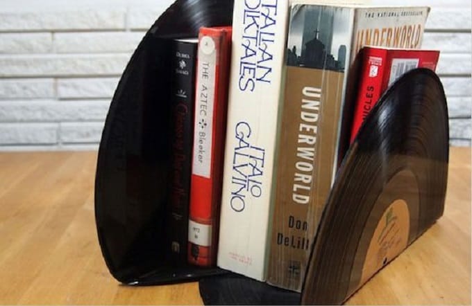 own vinyl bookends