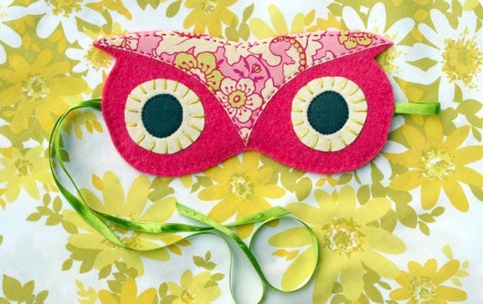 DIY owl sleep mask