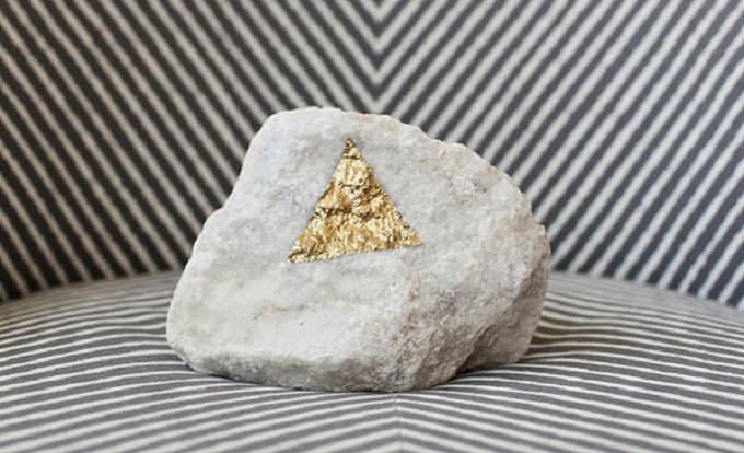 DIY rock bookend
