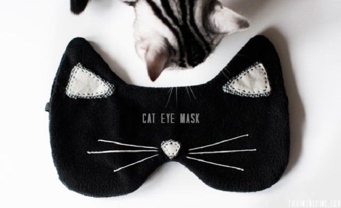 DIY cat inspired sleep mask