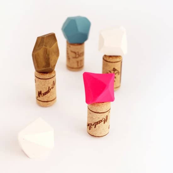 DIY Geometric Bottle Stoppers