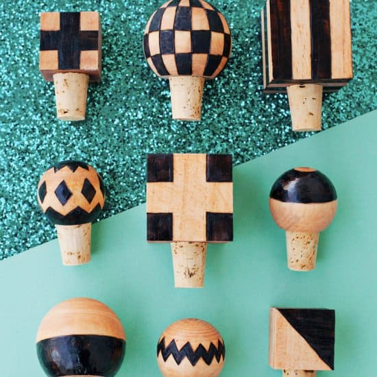 DIY Wood Burned Bottle Stoppers