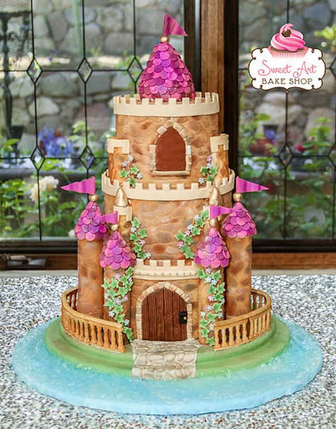 castle wedding cake