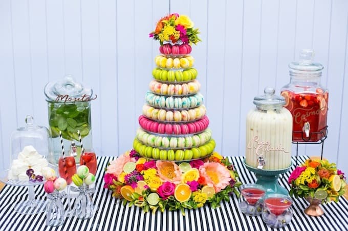 macaroon wedding tower