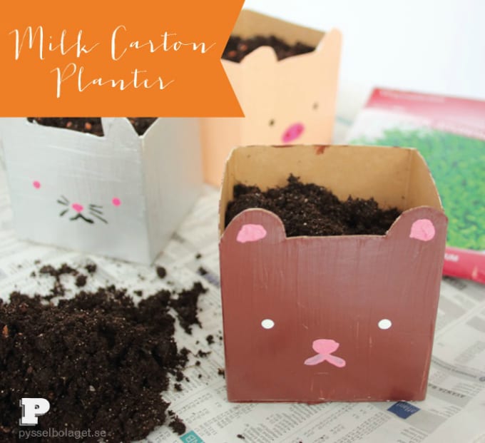milk carton planters