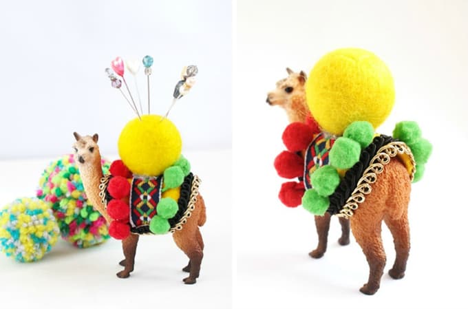 pom pom pin cushion