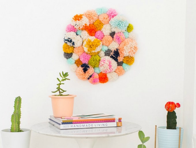pom pom wall hanging