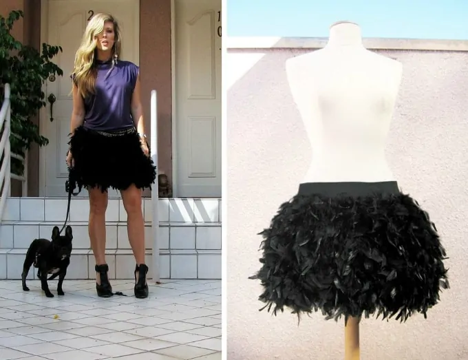 feathered skirt