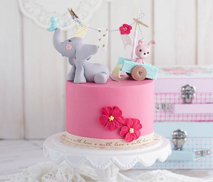 fondant elephant cake