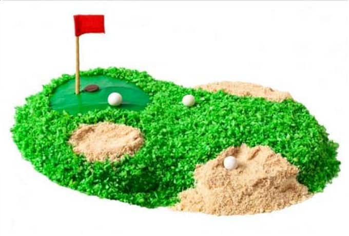 golf course inspired cake