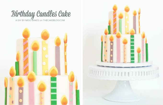 birthday candles cake