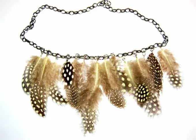 feathered necklace