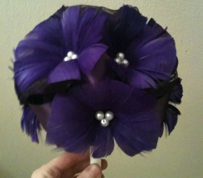 feather flower bouquets