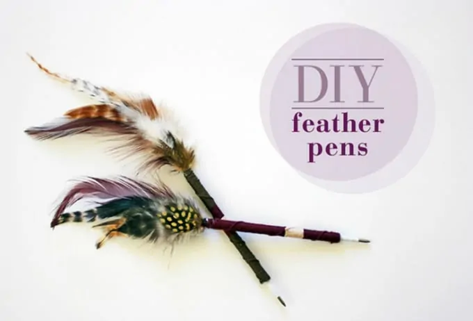 diy feather pens
