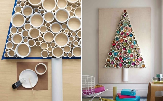 PVC pipe Christmas tree