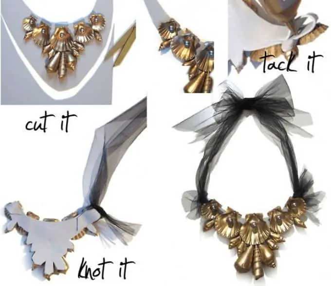 gold shell necklace