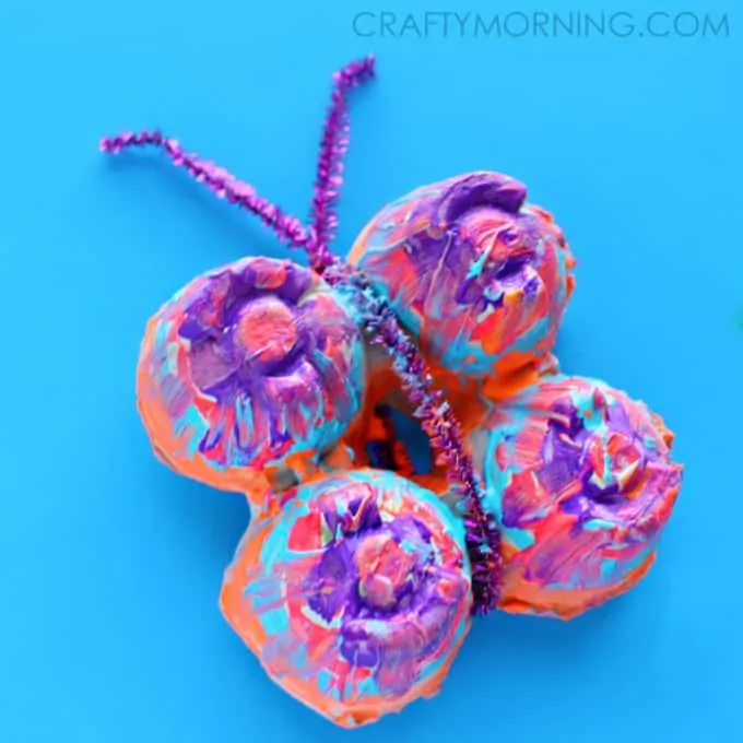 egg carton butterfly crafts