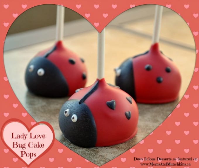 lady love bug cake pops