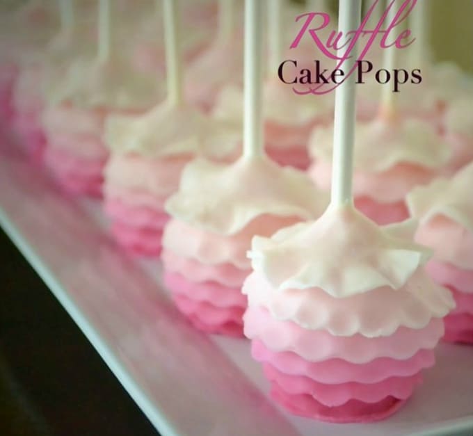 ruffle cake pops
