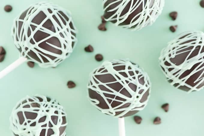 mint chocolate chip cake pops