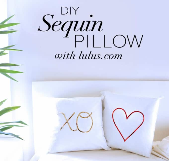 DIY sequin cushions