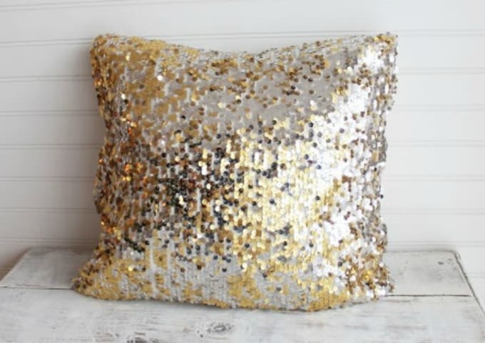 sequin pillow