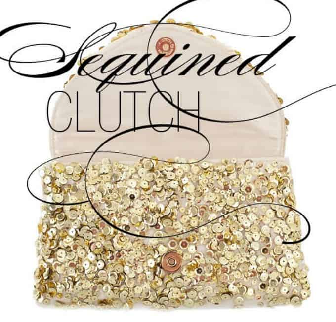 sequined clutch