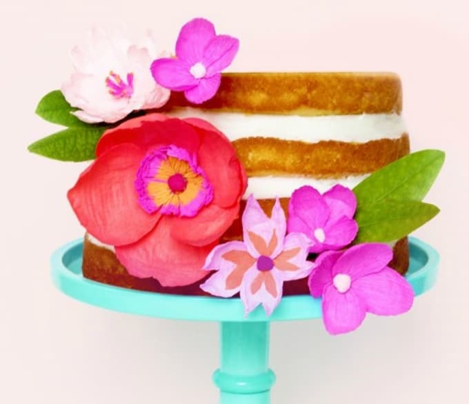 paper flower cake topper