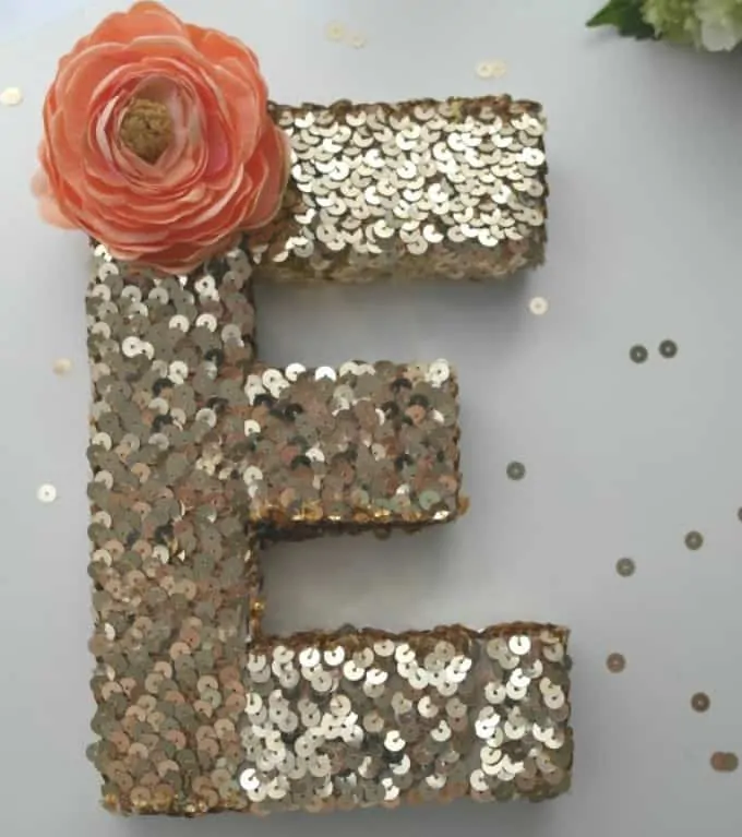 sequin monogram letter