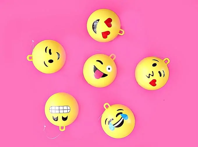 emoji Christmas tree ornaments