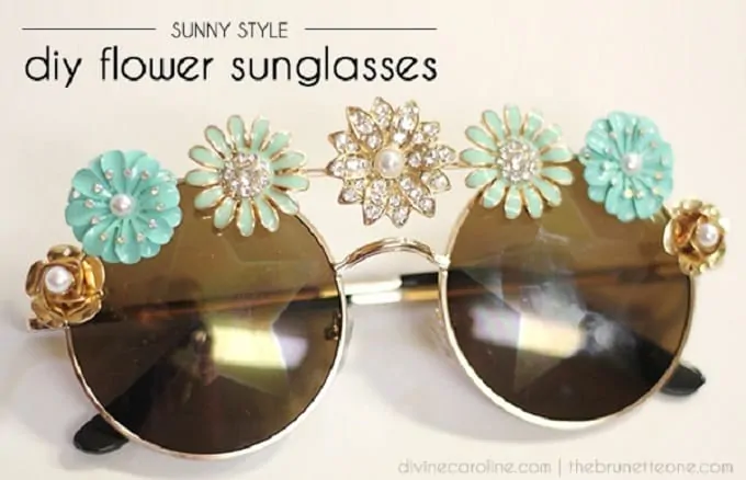 diy flower sunglasses
