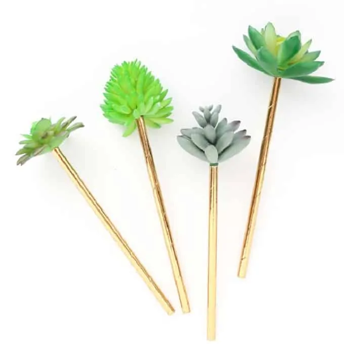 succulent drink stirrers
