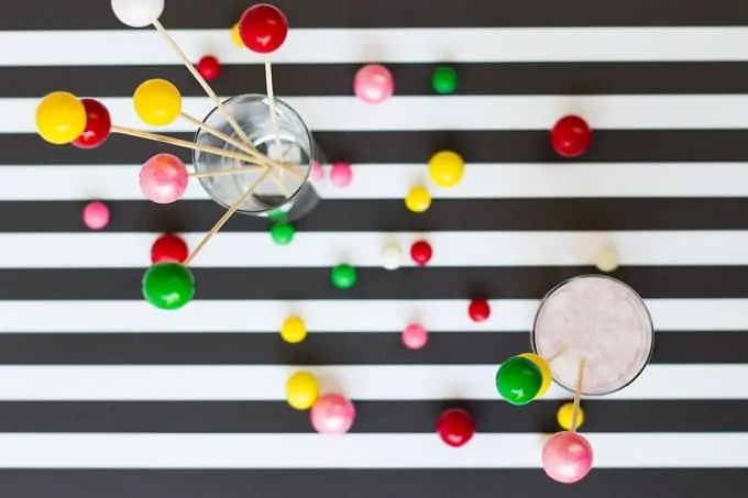 gum ball drink stirrers