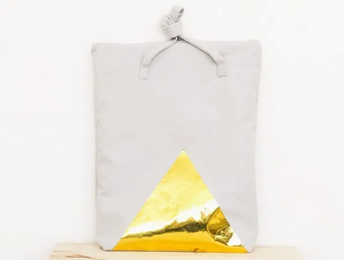 gold leaf tote bag