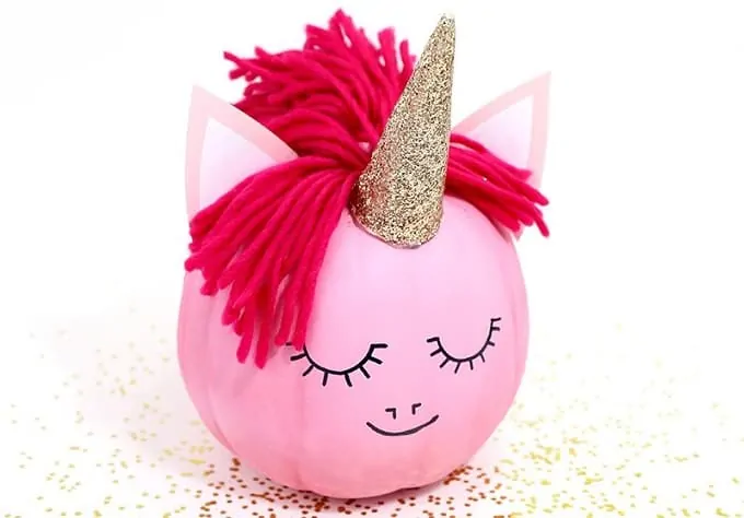 DIY unicorn pumpkin