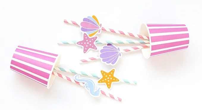DIY sea inspired straw toppers