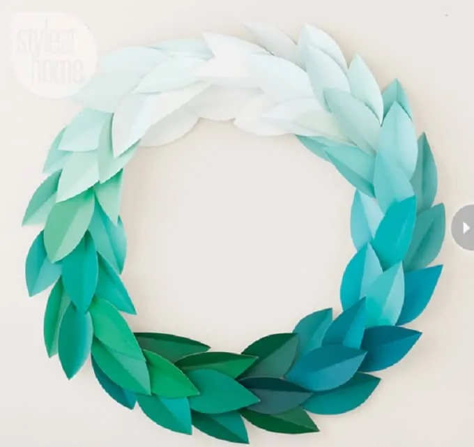 paint chip wreath