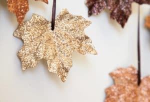 glitter leaf garland