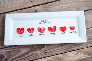 Heart Thumbprint Platter