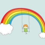 rainbow doodle art